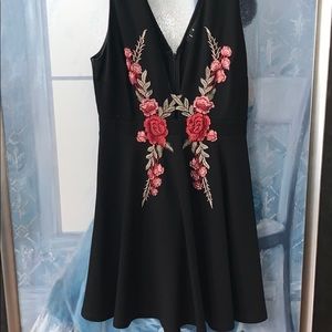 Little Black Embroidered Dress